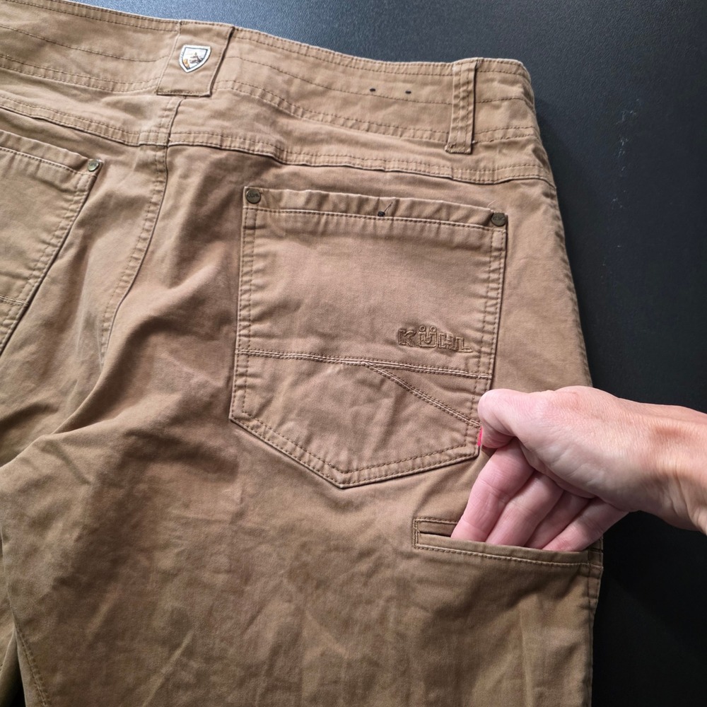 Kuhl Free Generatr Mens 34x32 Khaki Brown Cotton Stretch Work Hiking Pants - Picture 13 of 14